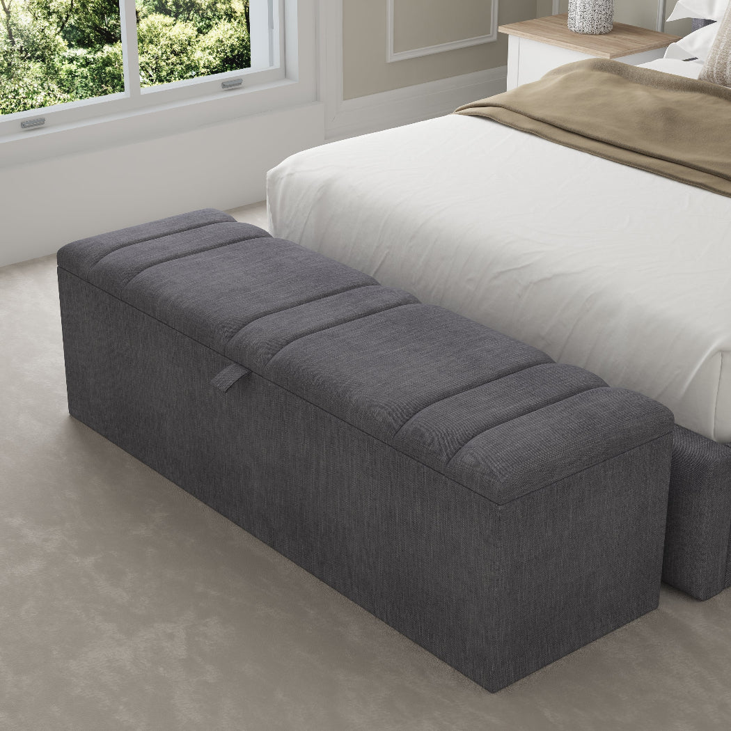 Alaska Fabric Upholstered Blanket Box