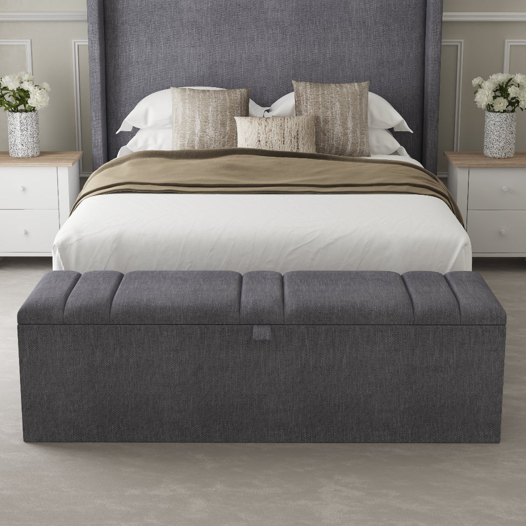 Alaska Fabric Upholstered Blanket Box