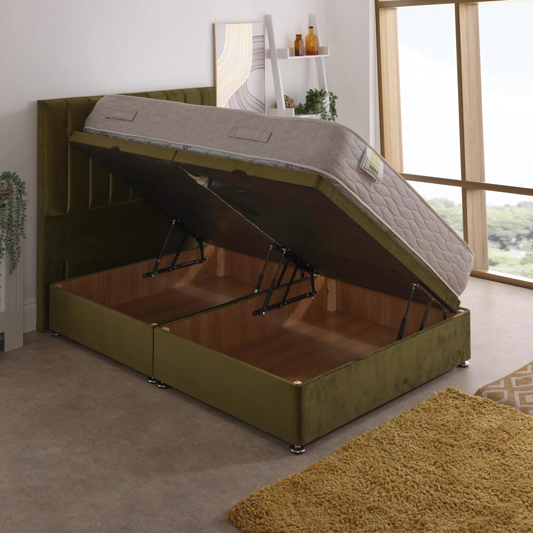 Aphrodite Coil Sprung Ottoman Side Lift Bed Set