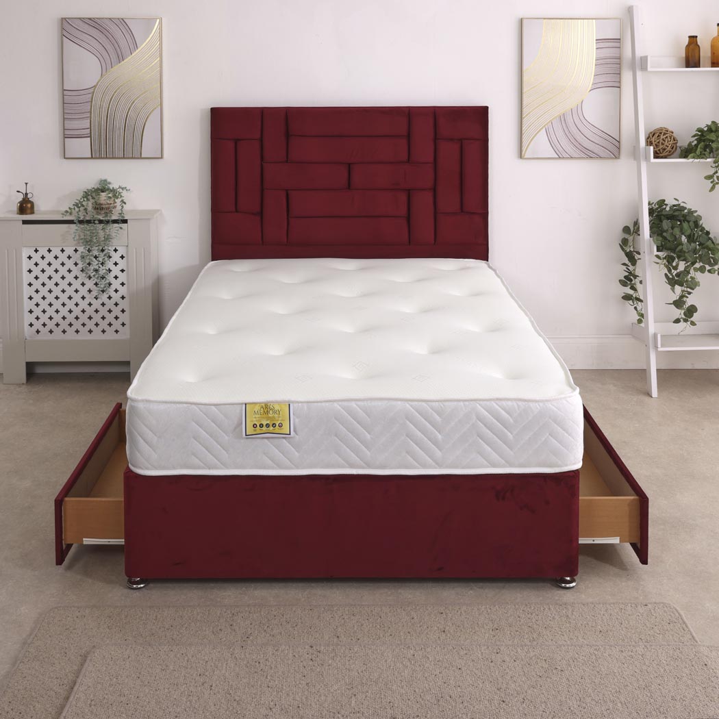 Ares Memory Coil Sprung Divan Bed Set