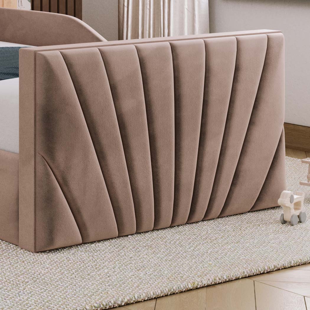 Bonnie Kids Fabric Bed with Safety Rails