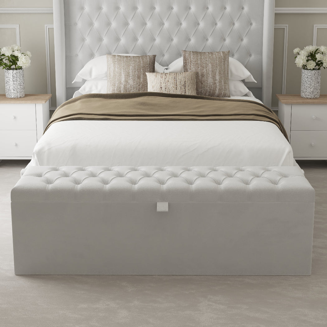 Chesterfield Fabric Upholstered Blanket Box