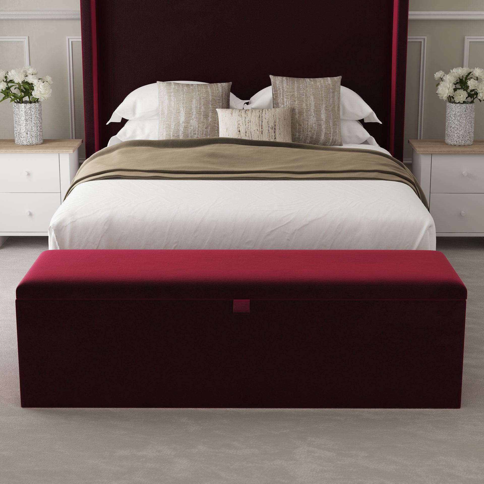 Classic Fabric Upholstered Blanket Box