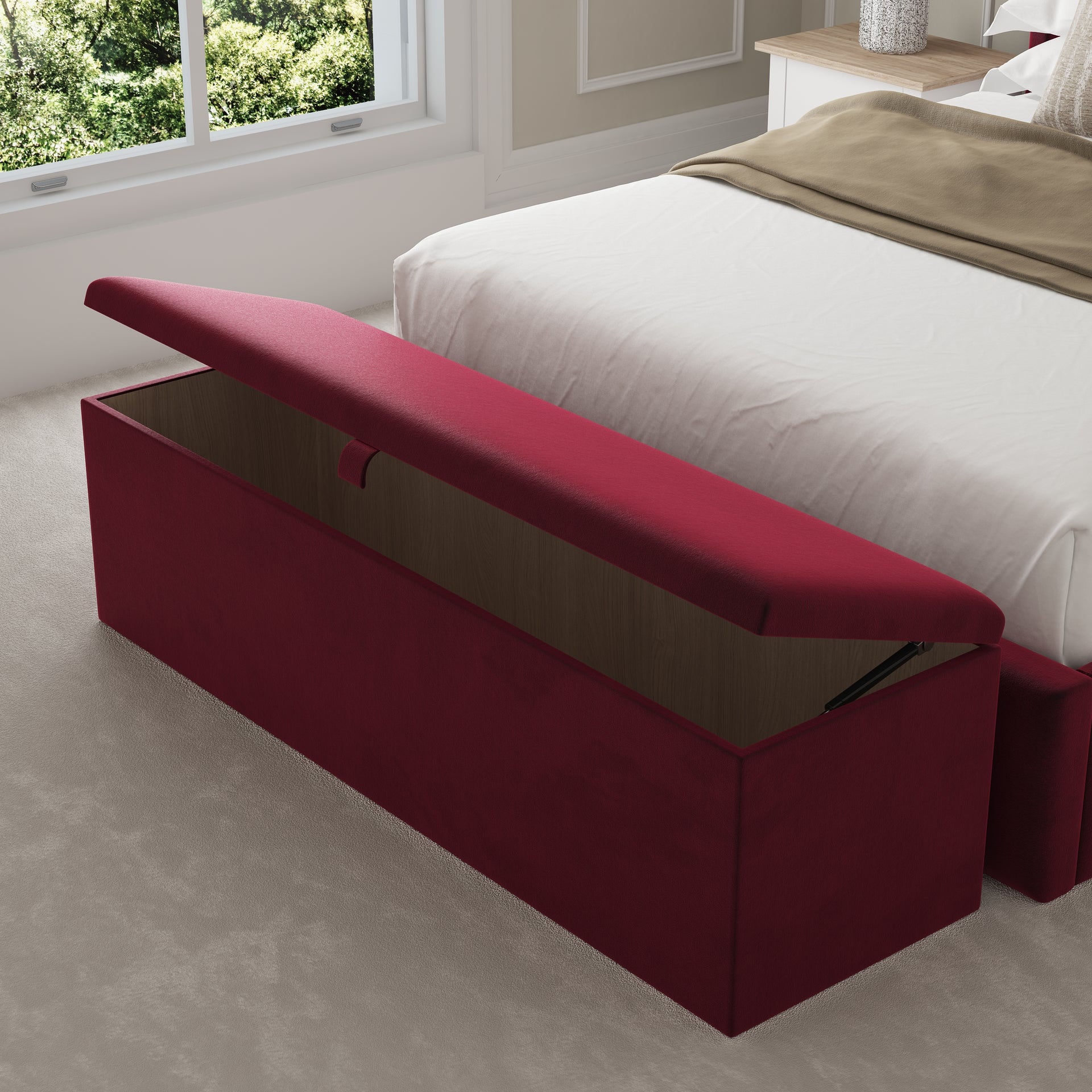 Classic Fabric Upholstered Blanket Box