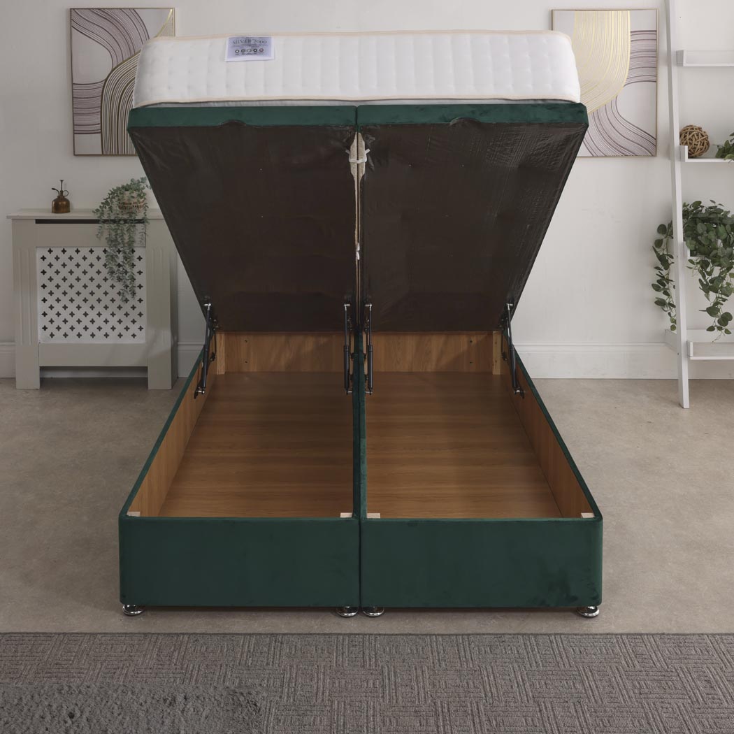 Comfort Silver 2000 Fibre And Pocket Sprung Ottoman End Lift Bed Set