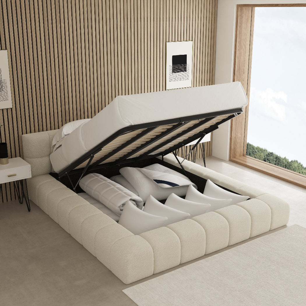 Como Bubble Fabric Upholstered Bed Frame