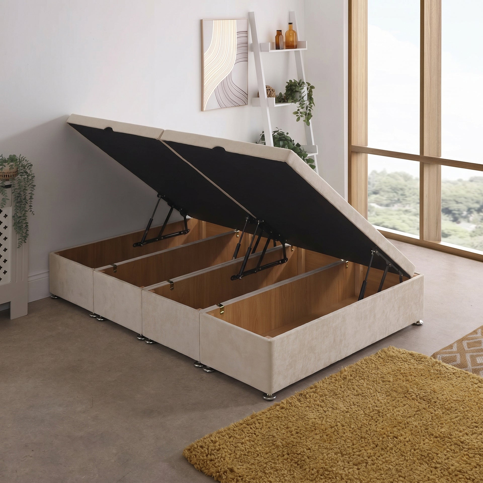 Split Ottoman Storage Side Lift Divan Bed Base