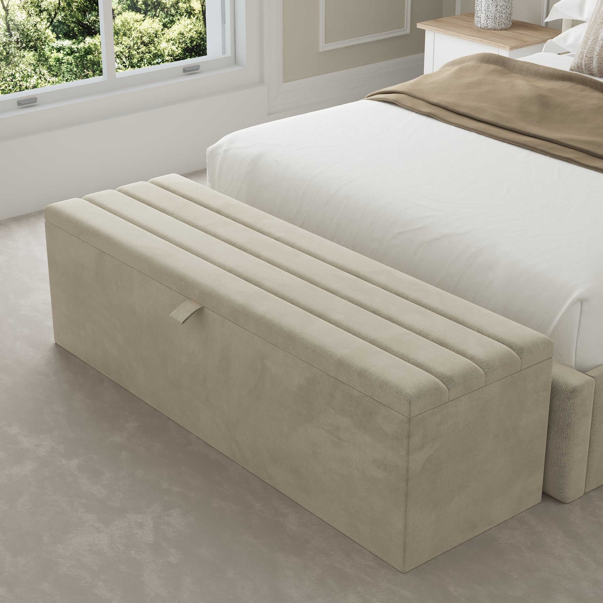 Dundee Fabric Upholstered Blanket Box