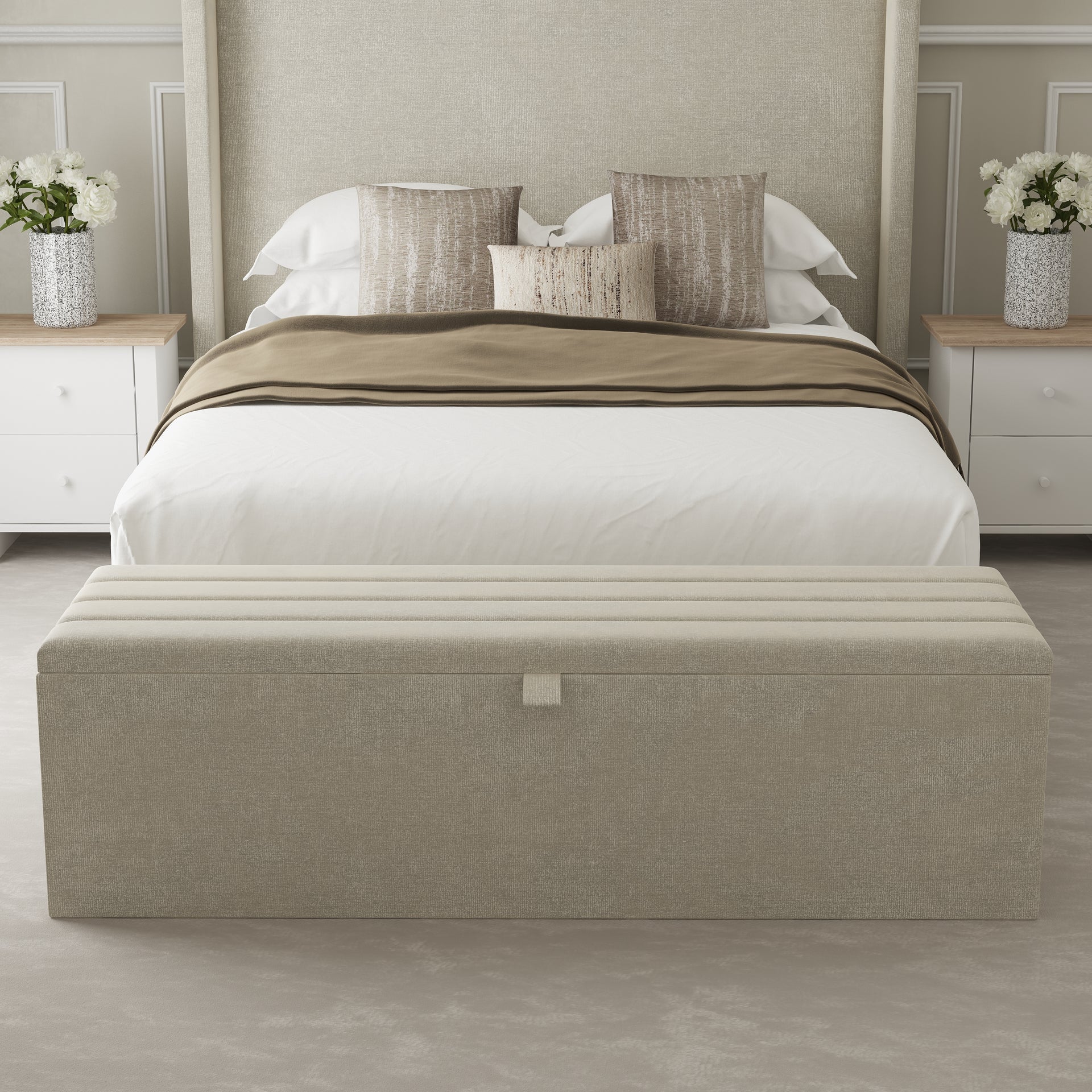 Dundee Fabric Upholstered Blanket Box