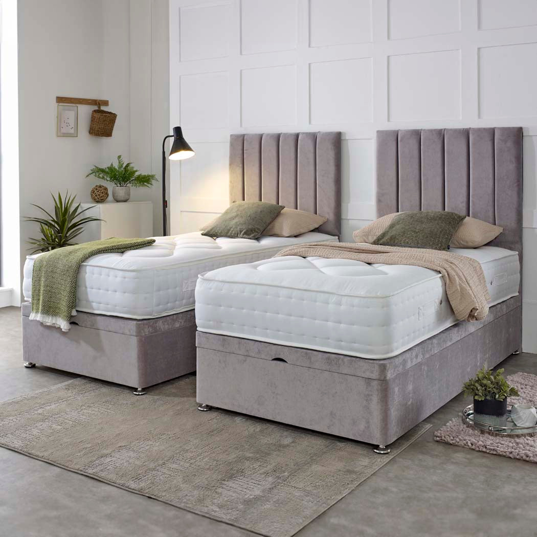 Essential Guest Hotel Zip and Link 1500 Pocket Sprung Ottoman Divan Bed Set