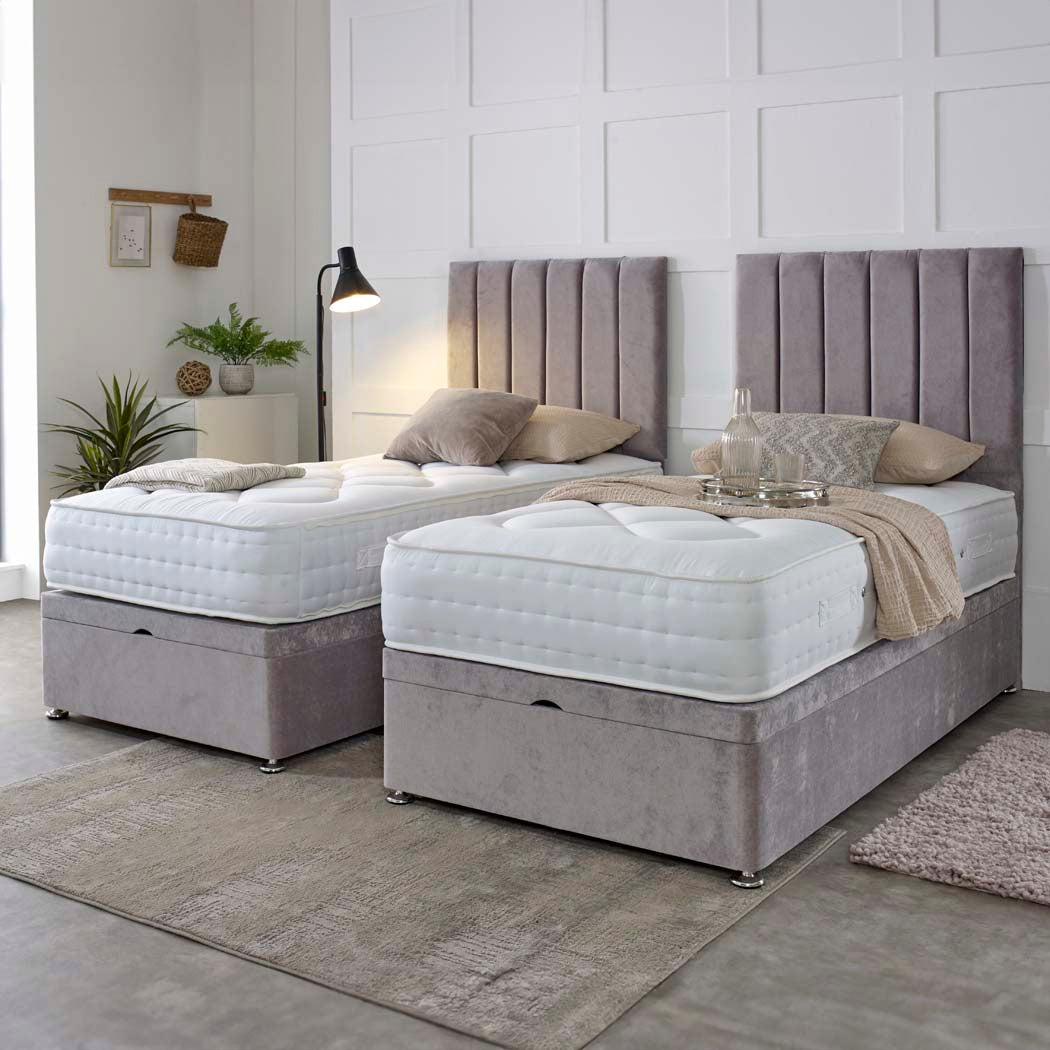 Essential Guest Hotel Zip and Link 1000 Pocket Sprung Ottoman Divan Bed Set