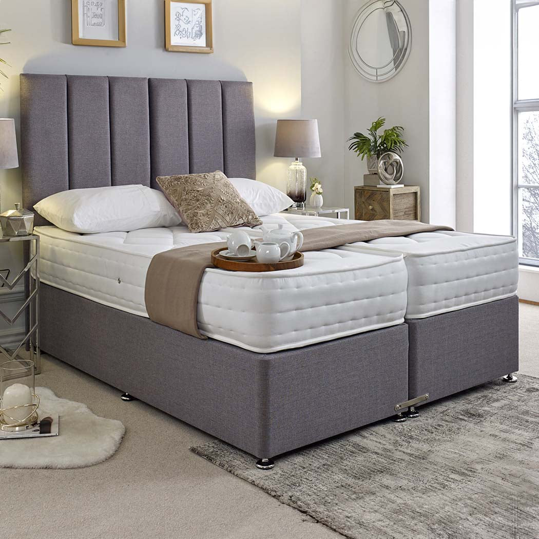Essentials Guest Hotel Zip and Link 1000 Pocket Sprung Divan Bed Set