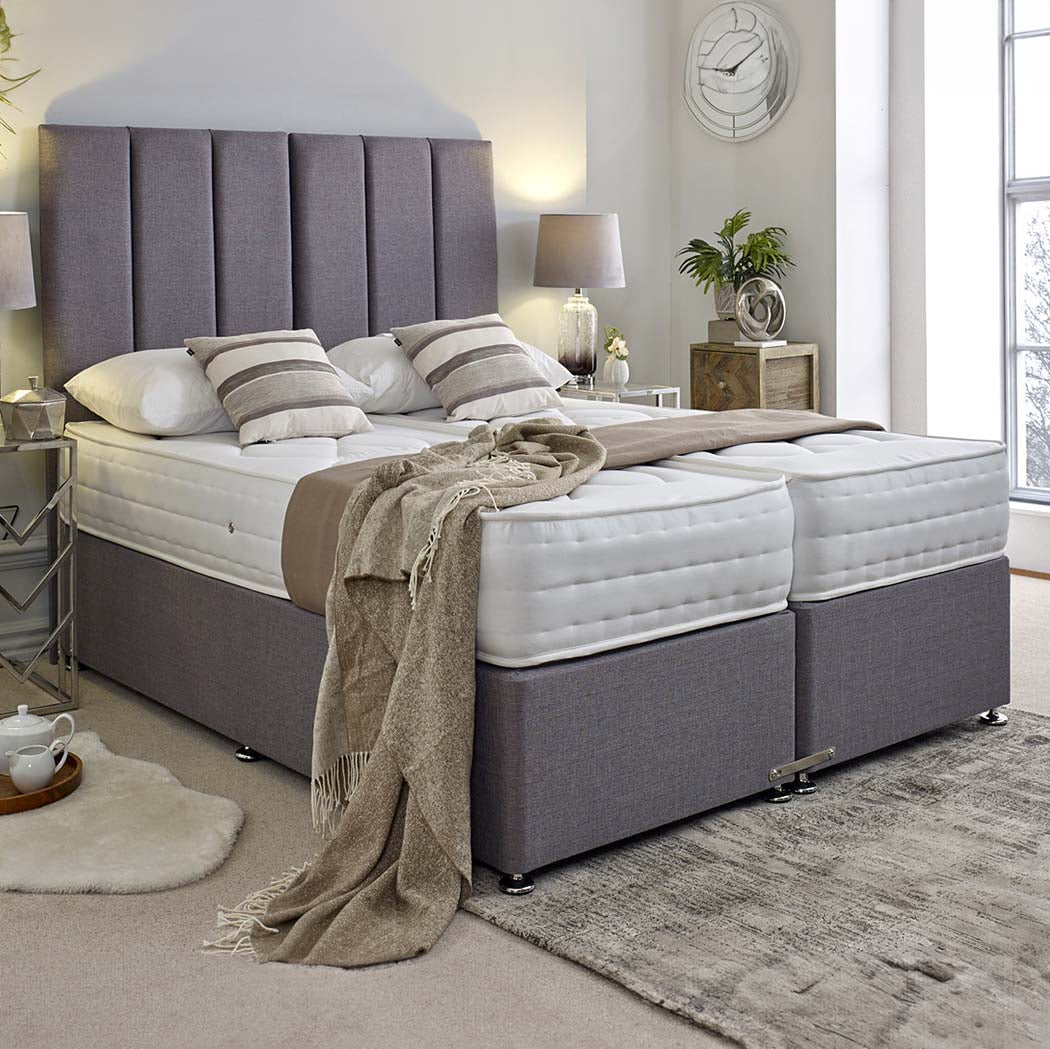 Essentials Guest Hotel Zip and Link 2000 Pocket Sprung Divan Bed Set
