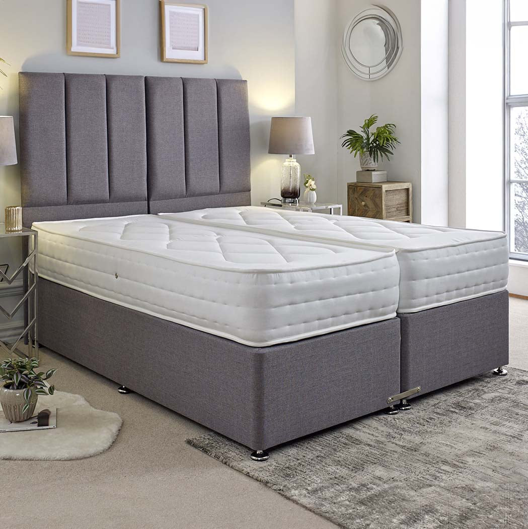 Essentials Guest Hotel Zip and Link 1000 Pocket Sprung Divan Bed Set