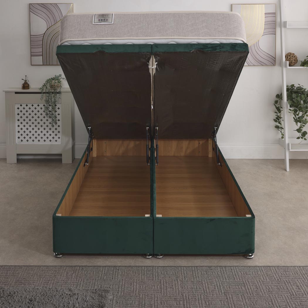 Hades Coil Sprung Ottoman End Lift Bed Set