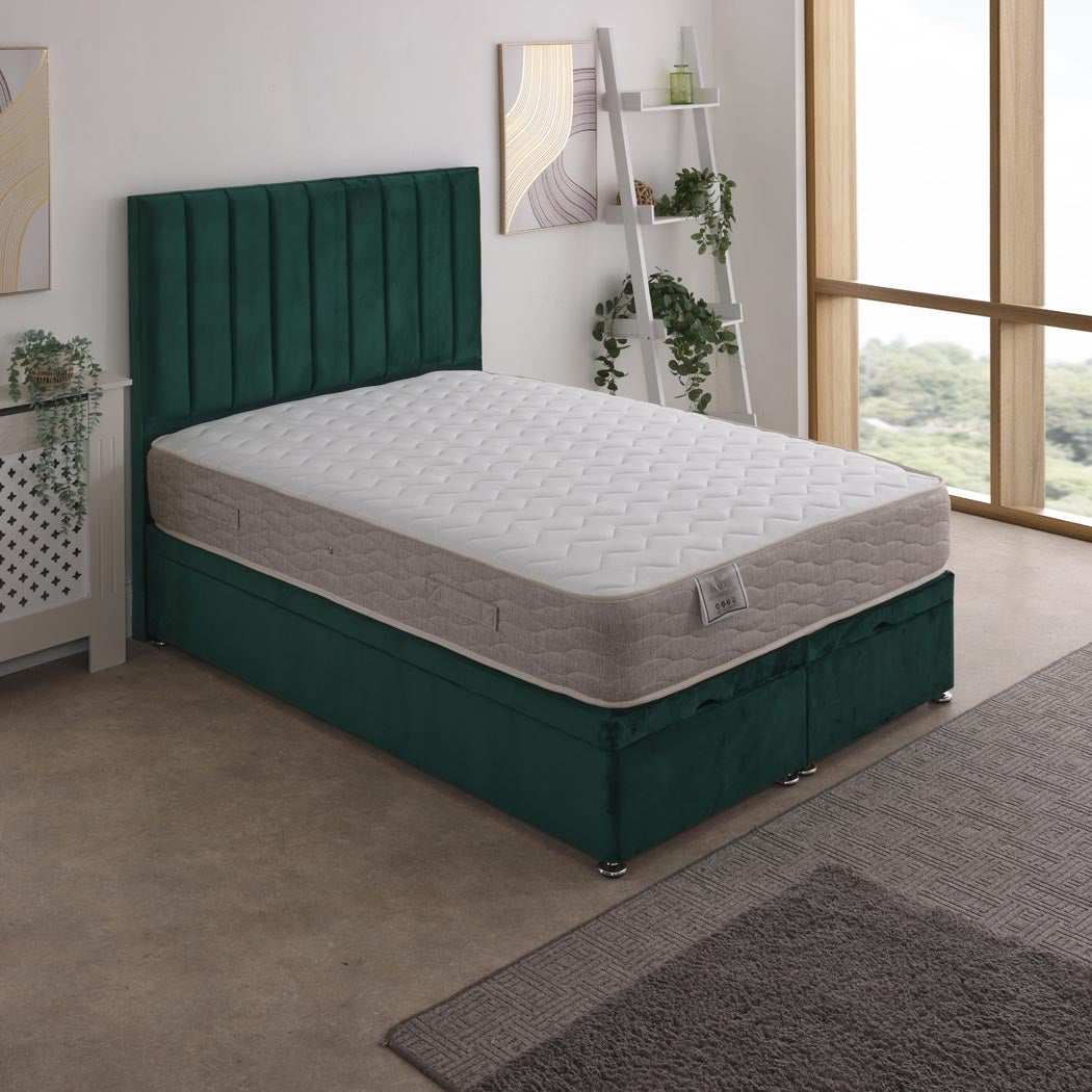 Hades Coil Sprung Ottoman End Lift Bed Set