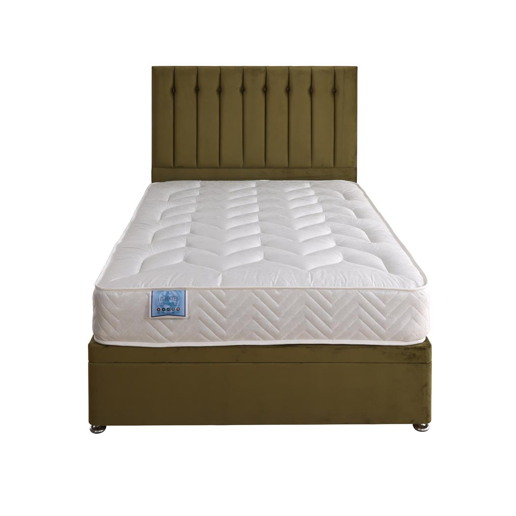 Hermes Coil Sprung Ottoman Side Lift Bed Set