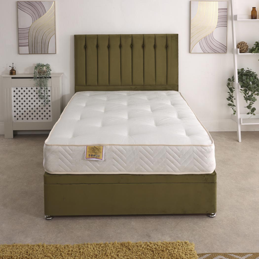 Lakonia Coil Sprung Ottoman Side Lift Bed Set