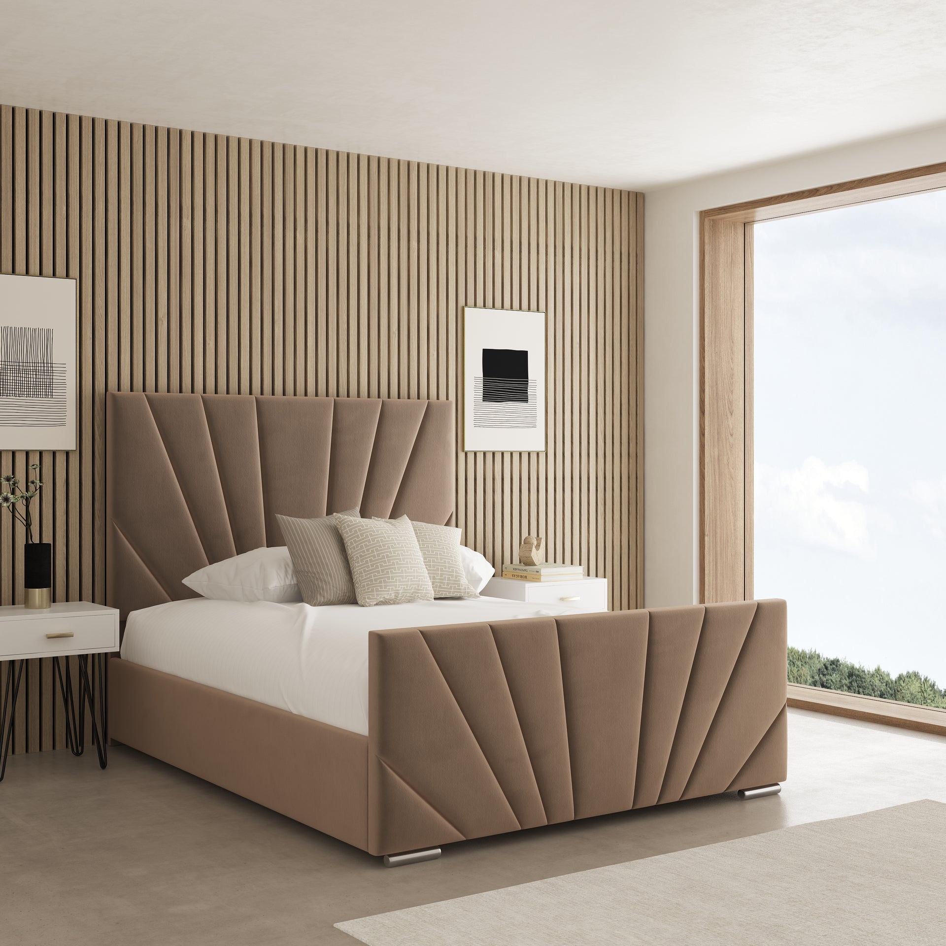 Lumina Sunrise Fabric Upholstered Bed Frame