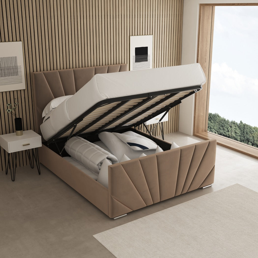 Lumina Sunrise Fabric Upholstered Bed Frame