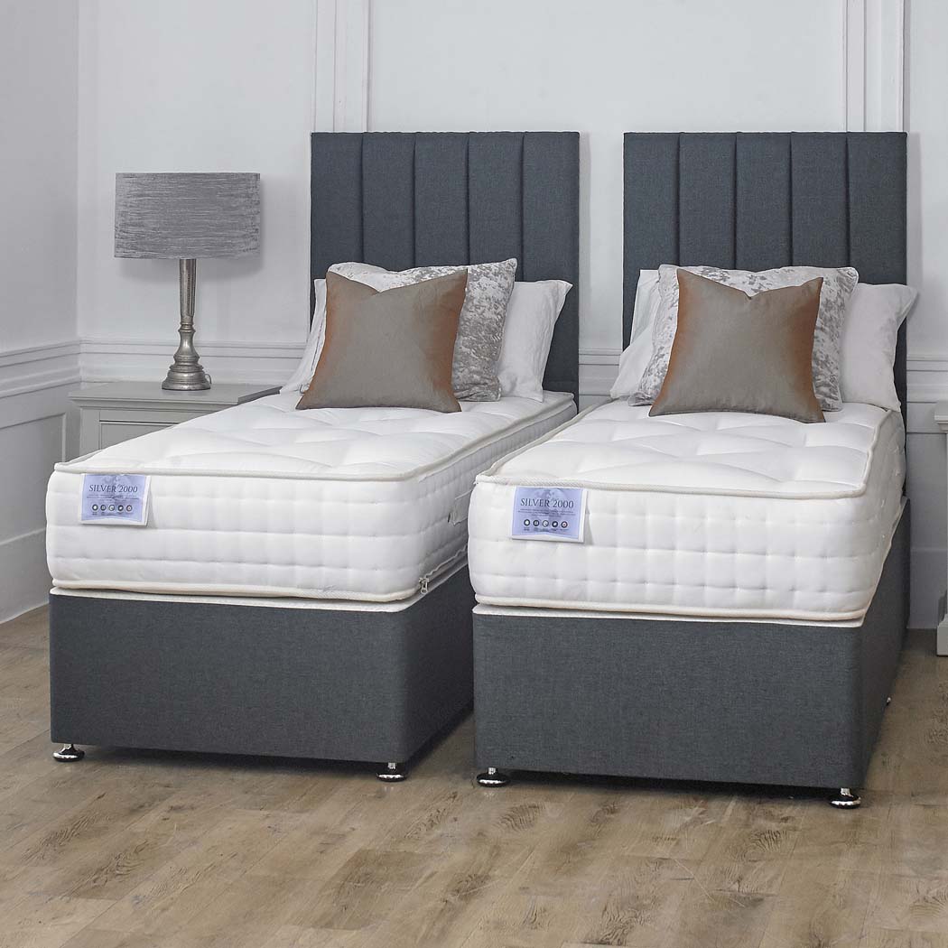 Luxury Hotel Zip and Link 3000 Pocket Sprung Intelligent Memory Divan Bed Set
