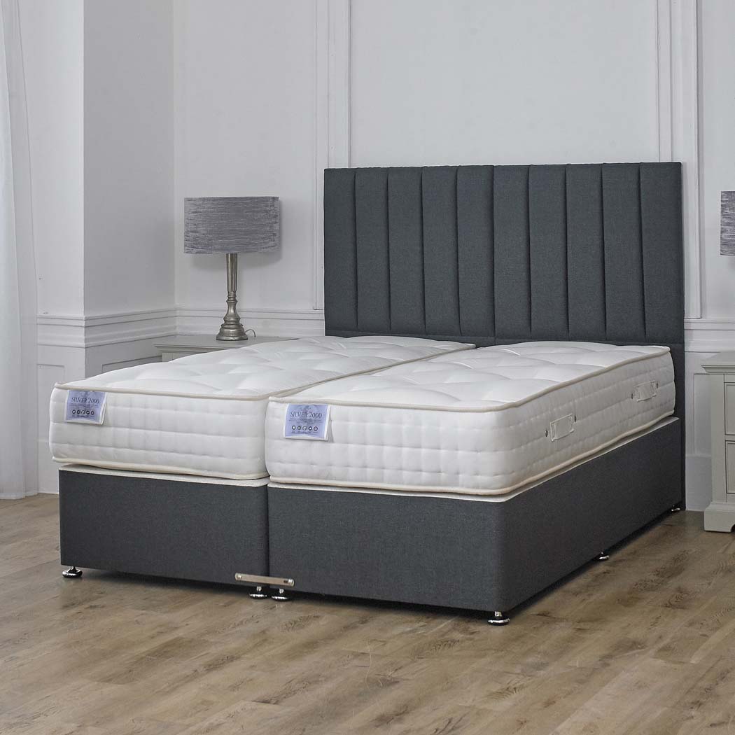 Luxury Hotel Zip and Link 5000 Pocket Sprung Intelligent Wool Divan Bed Set