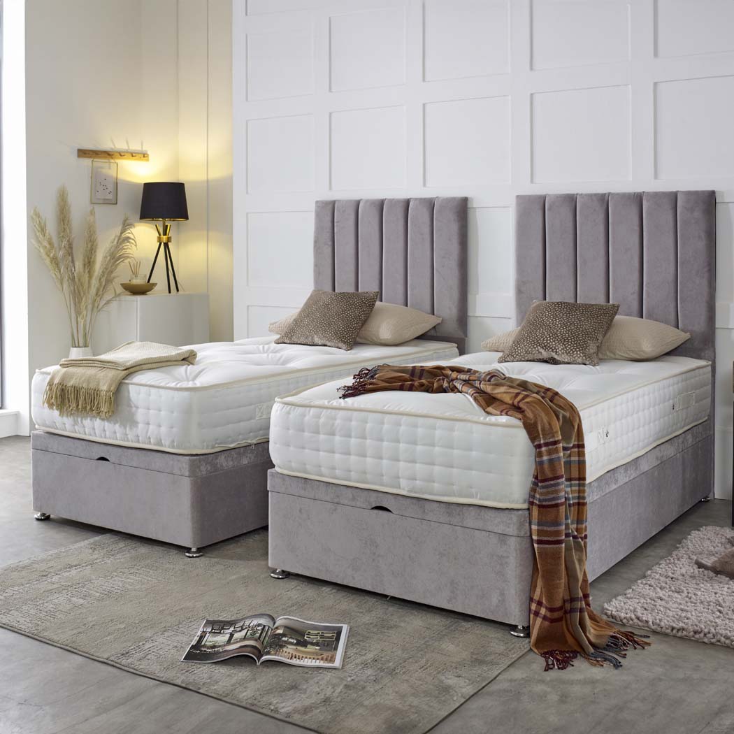 Luxury Hotel Zip and Link 3000 Pocket Sprung Intelligent Memory Ottoman Divan Bed Set