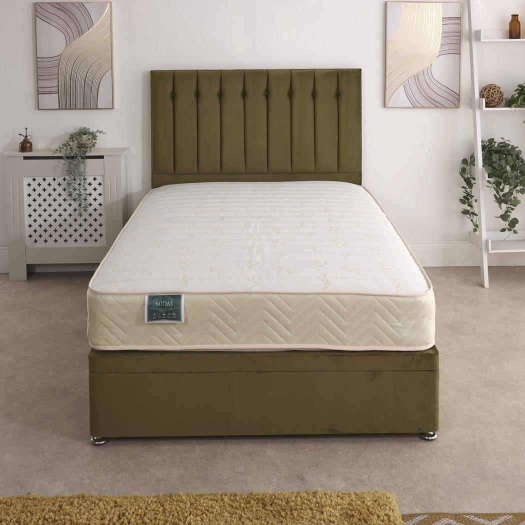 Midas Coil Sprung Ottoman Side Lift Bed Set