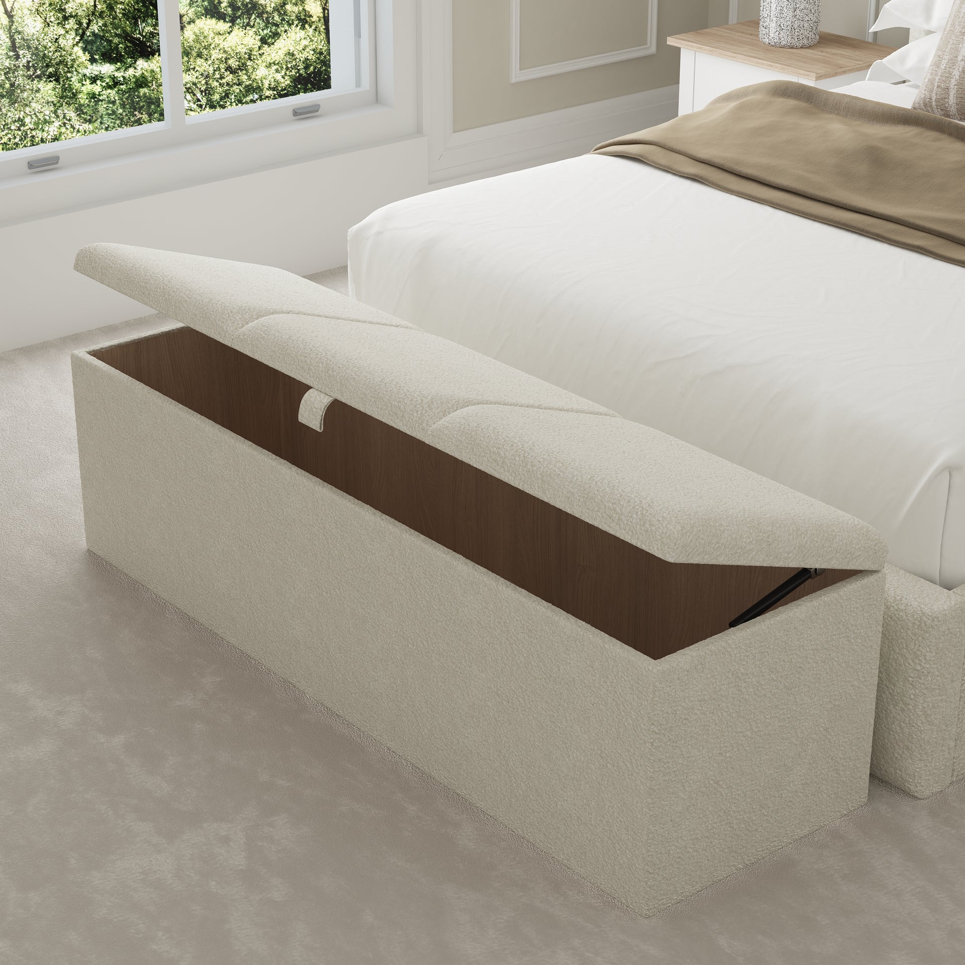 Monaco Fabric Upholstered Blanket Box