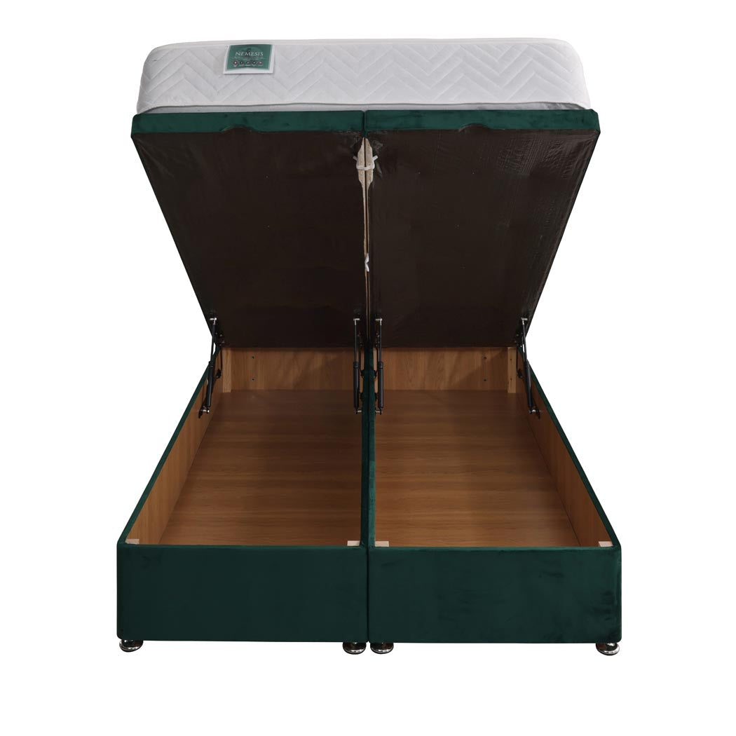 Nemesis Coil Sprung Ottoman End Lift Bed Set
