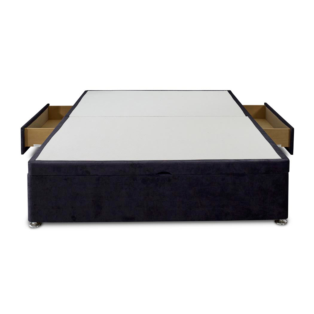 Premium Half End Lift Ottoman Storage Divan Bed Base With Drawers
