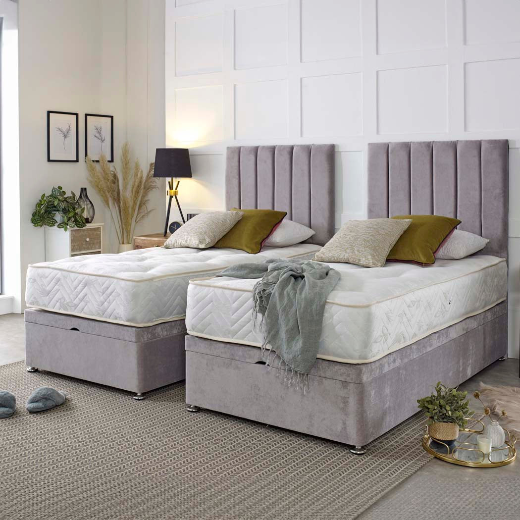 Supreme Guest Hotel Zip and Link 2000 Pocket Sprung Ottoman Divan Bed Set