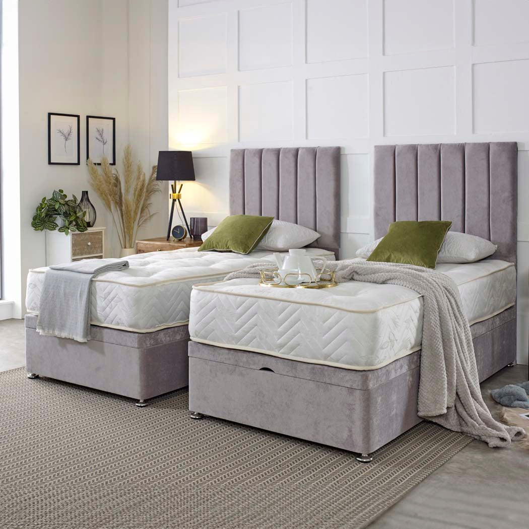 Supreme Guest Hotel Zip and Link 1500 Pocket Sprung Ottoman Divan Bed Set