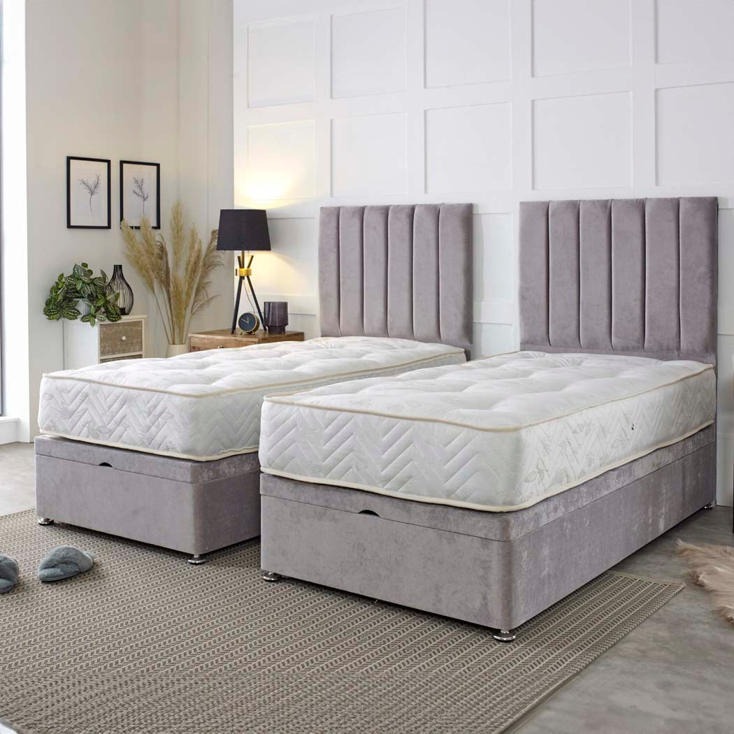 Supreme Guest Hotel Zip and Link 2000 Pocket Sprung Ottoman Divan Bed Set
