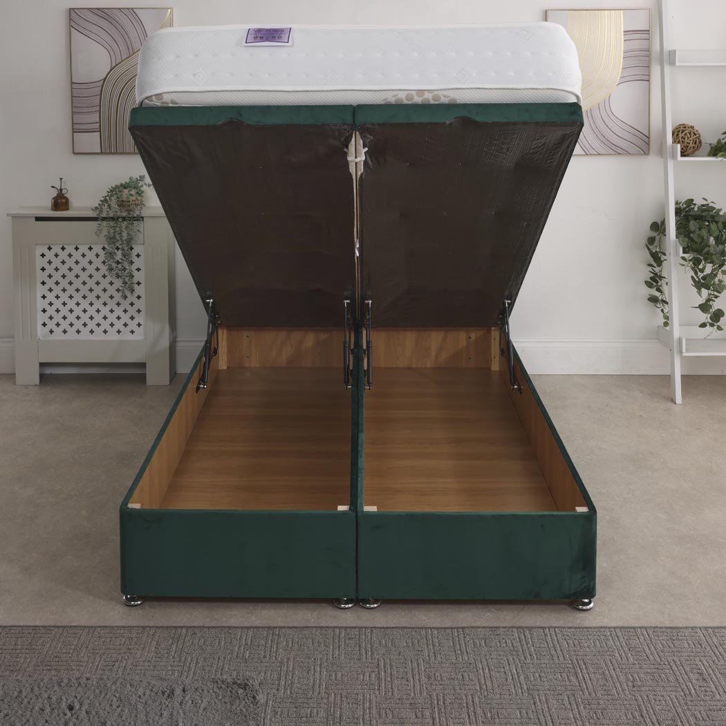 Victoria Orthopaedic Coil Sprung Ottoman End Lift Bed Set
