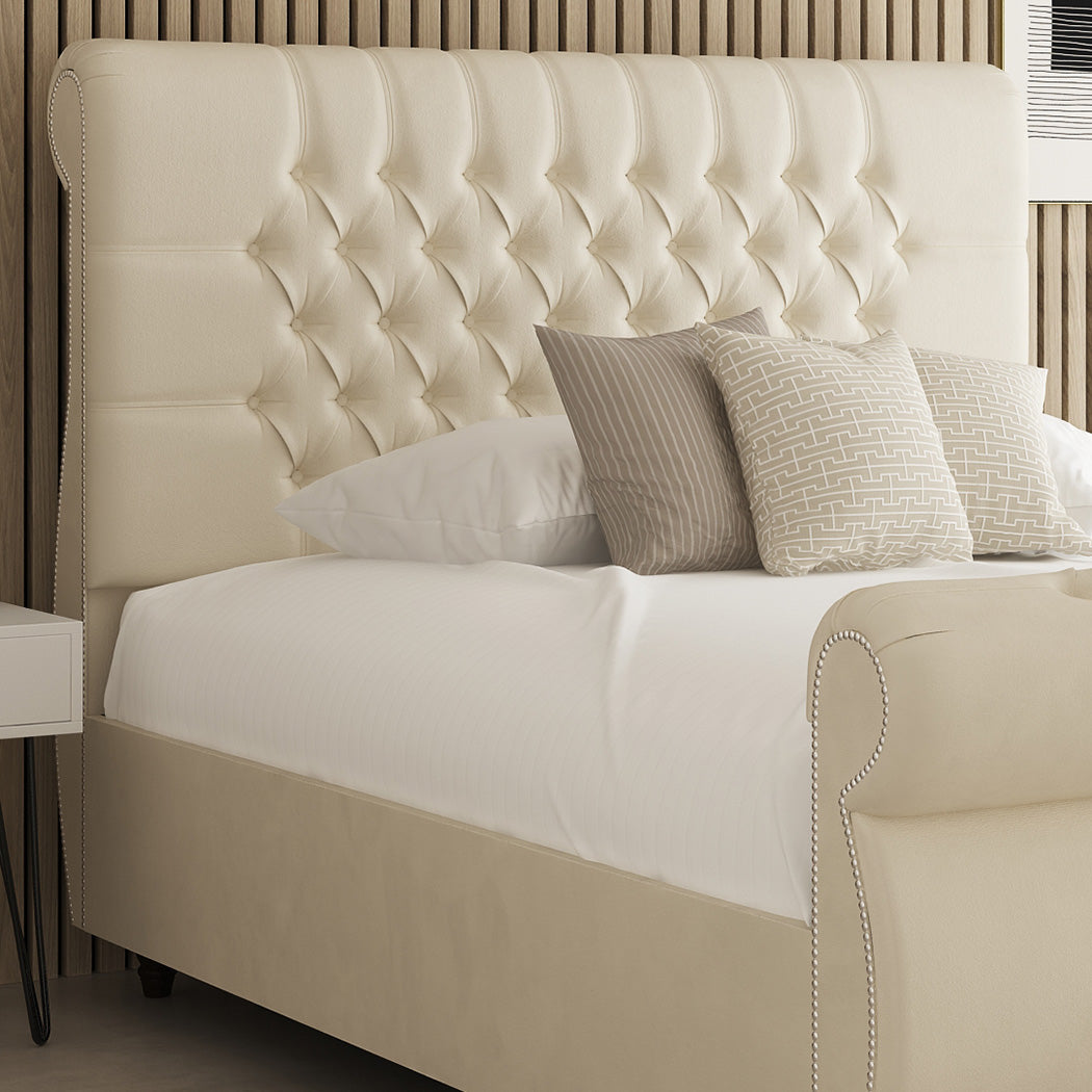 York Chesterfield Fabric Upholstered Bed Frame