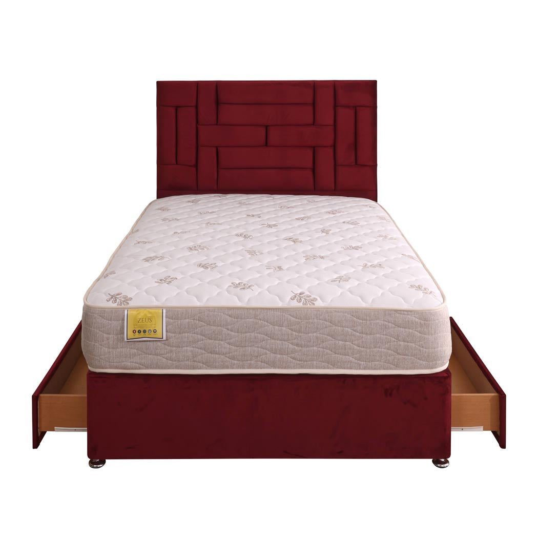 Zeus Orthopaedic Coil Sprung Divan Bed Set