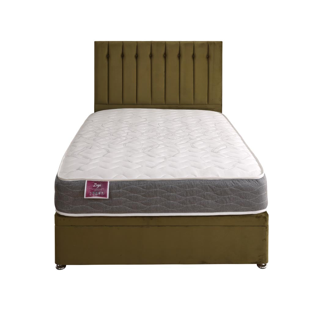 Zoya Coil Sprung Ottoman Side Lift Bed Set