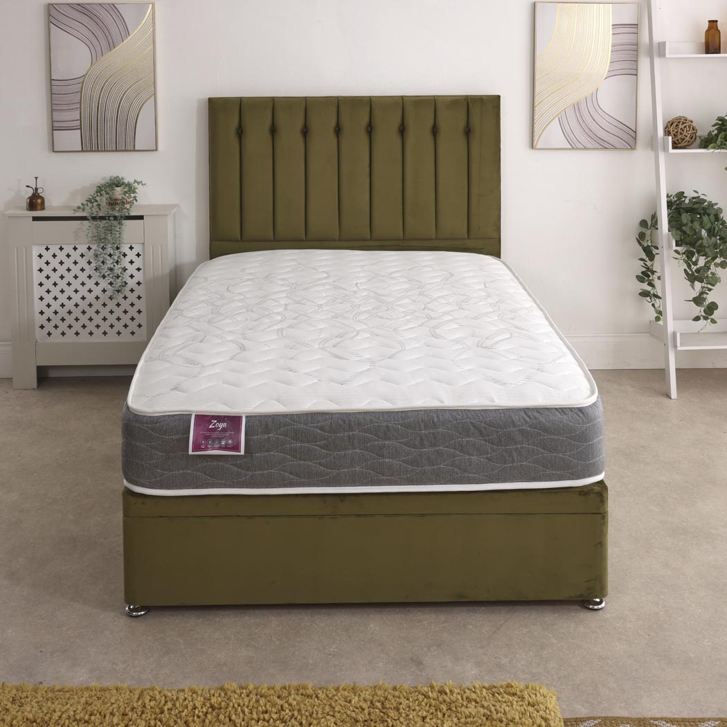 Zoya Coil Sprung Ottoman Side Lift Bed Set