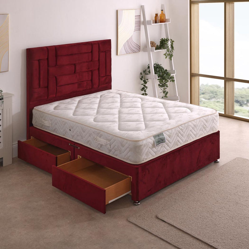Adonis Orthopaedic Open Coil Mattress – styled in a bedroom