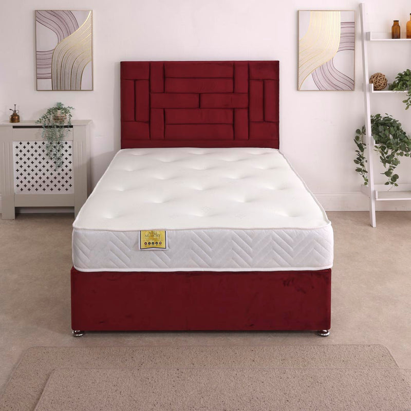 Ares Memory Coil Sprung Divan Bed Set