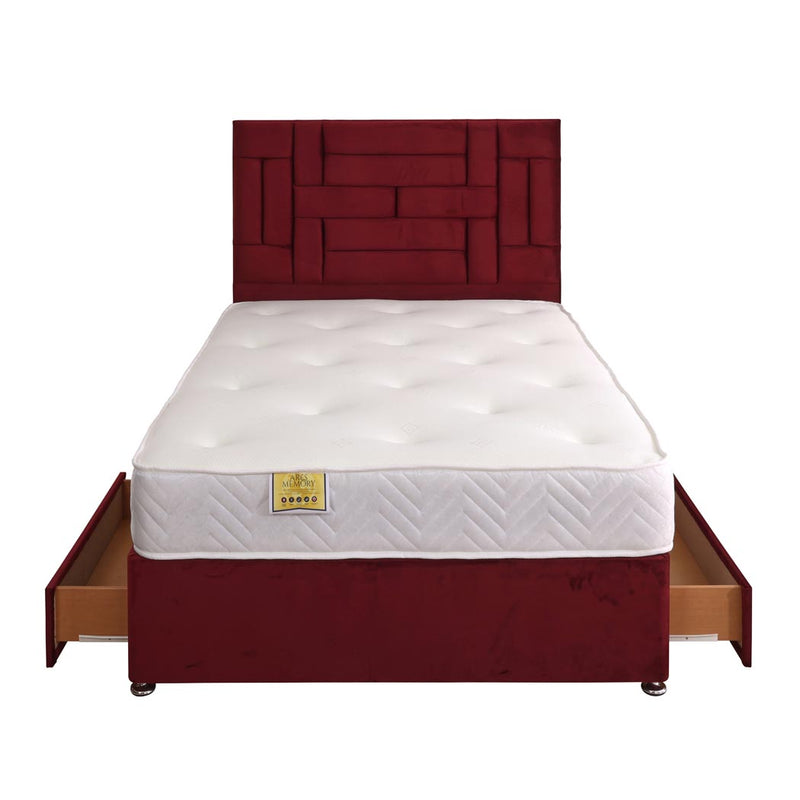 Ares Memory Coil Sprung Divan Bed Set