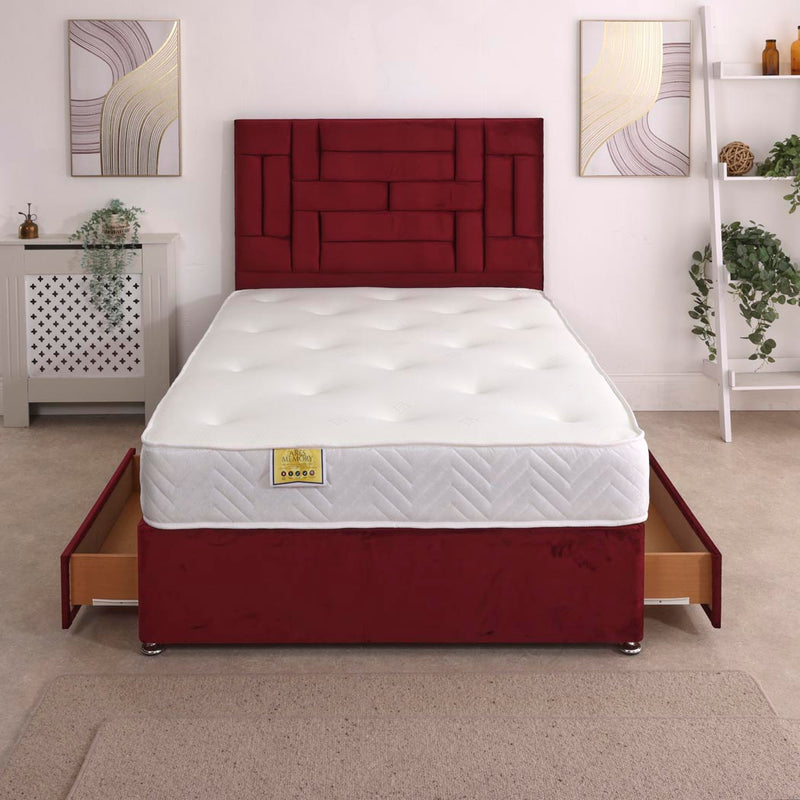 Ares Memory Coil Sprung Divan Bed Set