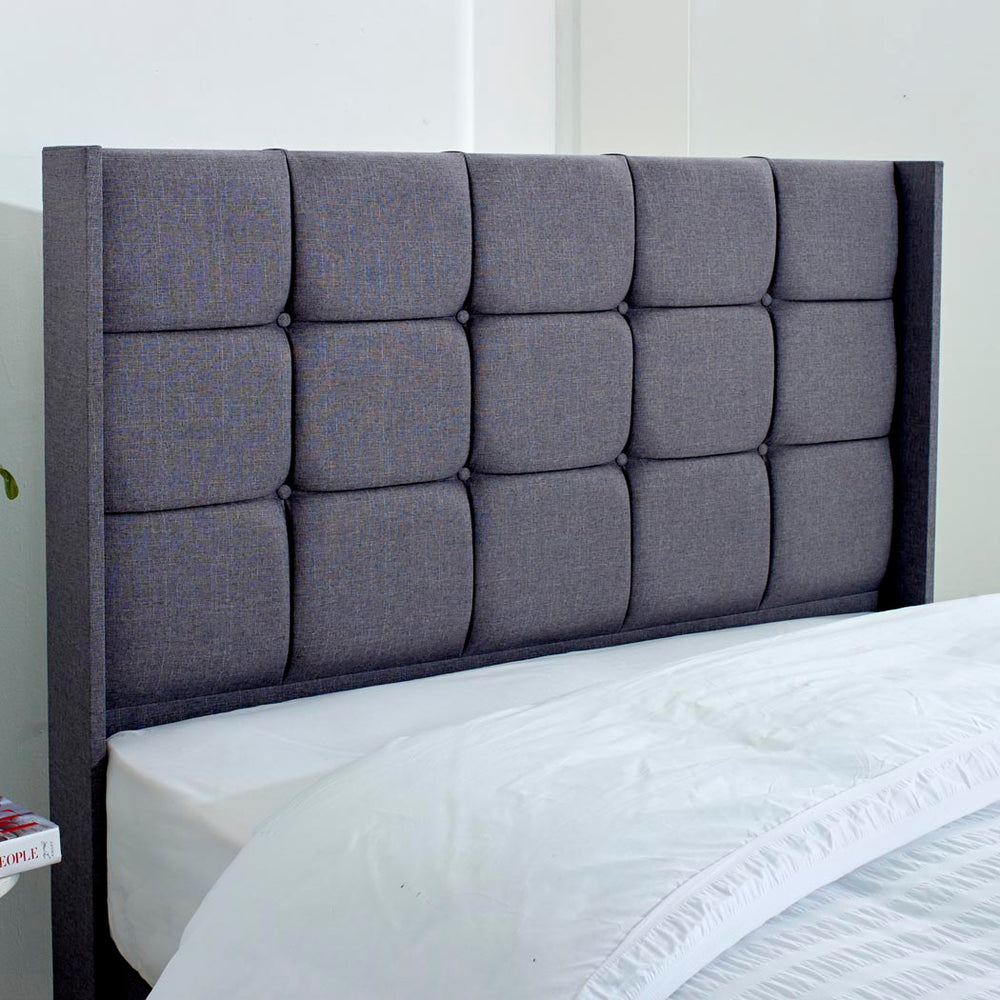 Atlanta Winged Floor Standing Upholstered Headboard