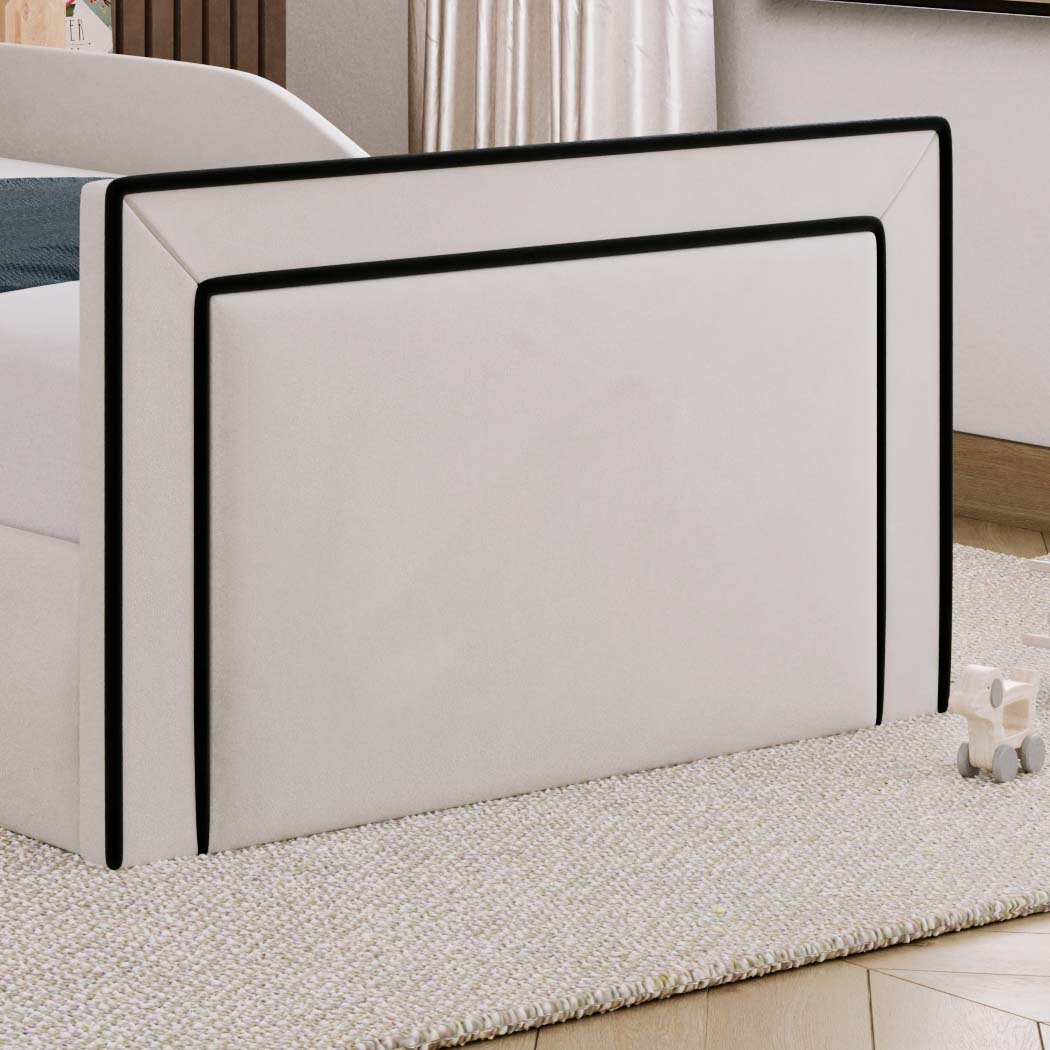 Avery Kids Fabric Bed with Safety Rails