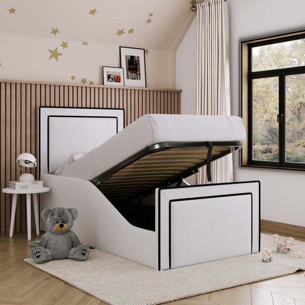 Avery Kids Fabric Bed with Safety Rails