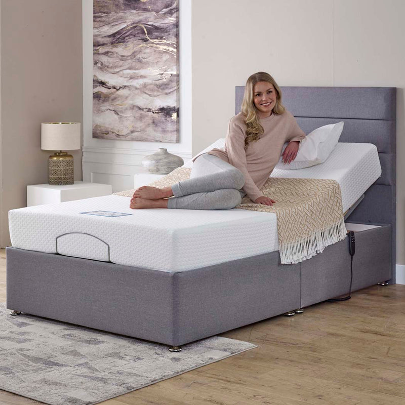 Backmatic Orthopaedic Electric Adjustable Bed Set – styled in a bedroom