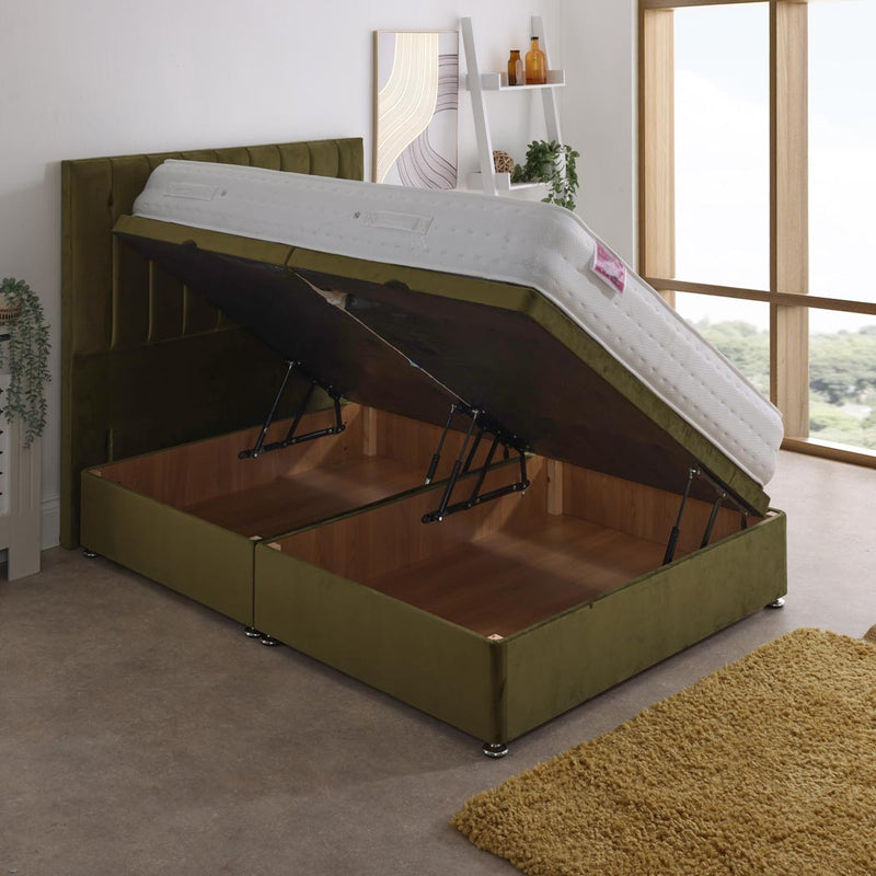 Buckingham Coil Sprung Ottoman Side Lift Bed Set