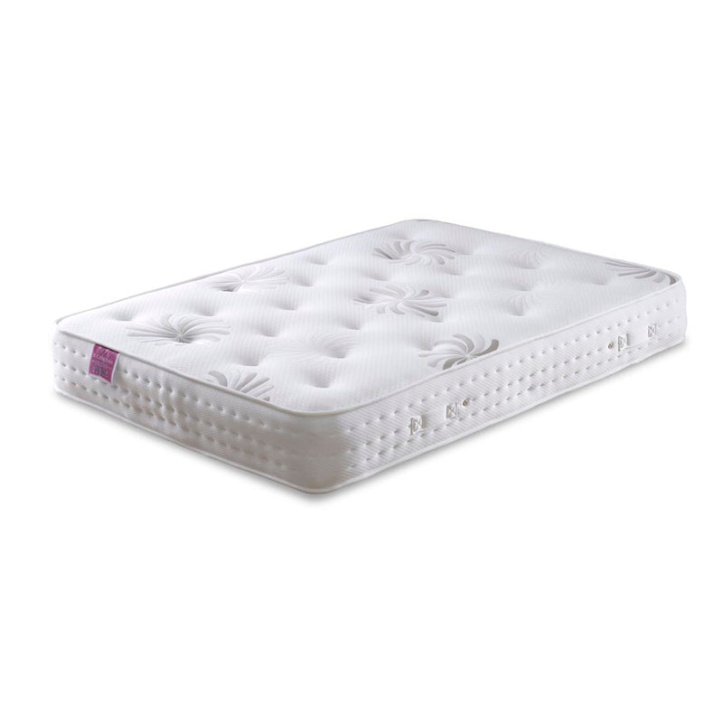 White mattress on a white background