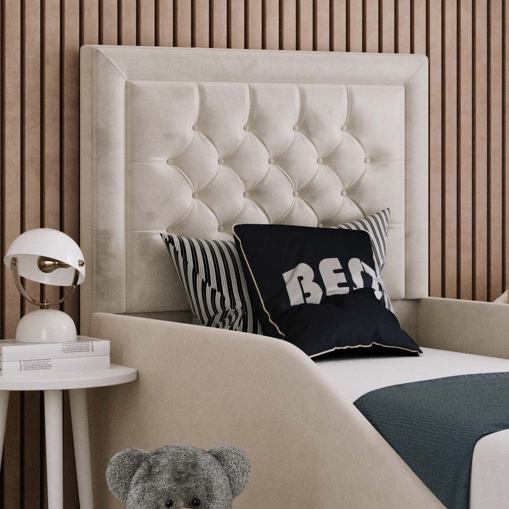 Charlie Kids Fabric Bed with Safety Rails